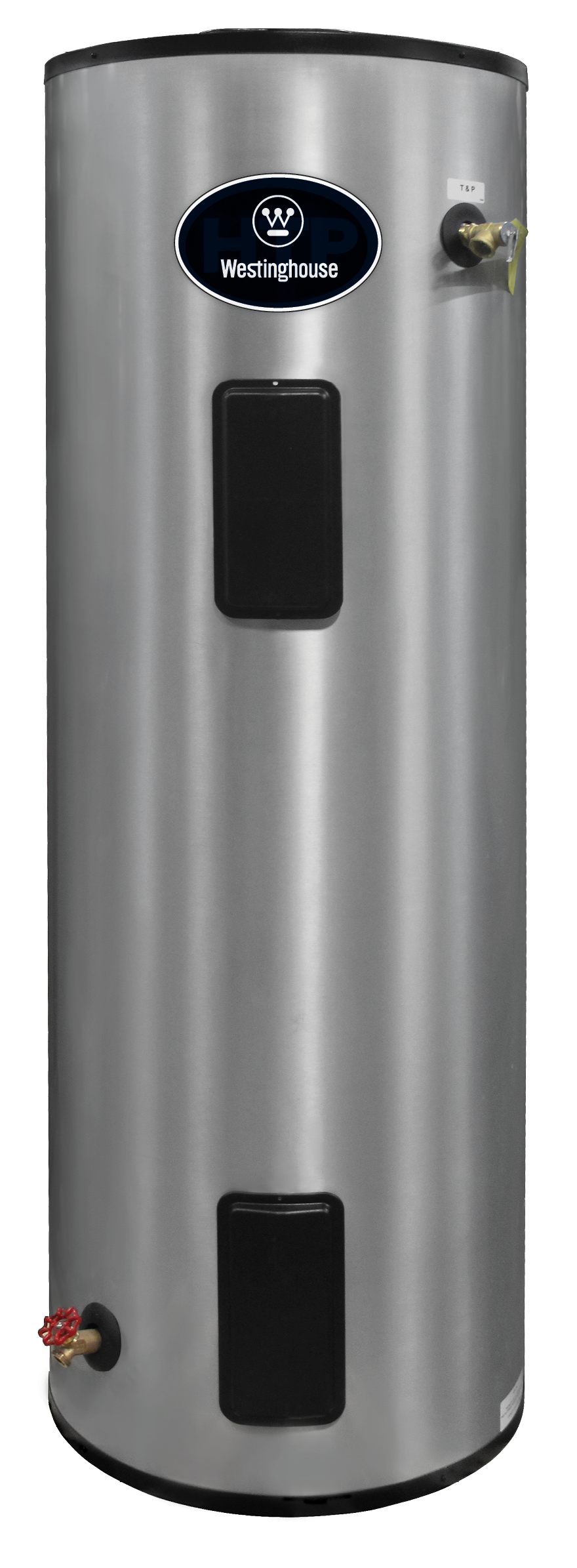 Photo of a Westinghouse electric water heater. 